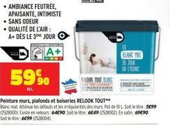 • AMBIANCE FEUTRÉE, APAISANTE, INTIMISTE • SANS ODEUR • QUALITÉ DE L'AIR: A+ DÈS LE 3 JOUR  59%  161  BLANC TA 18 70R 