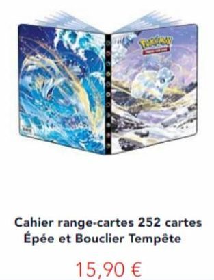 Cahier range-cartes 252 cartes Épée et Bouclier Tempête  15,90 € 