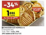 Chausson aux pommes X4 offre à 1,85€ sur Leader Price