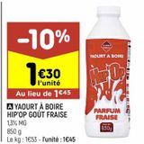 Yaourt à boire hip'op gout fraise offre à 1,3€ sur Leader Price