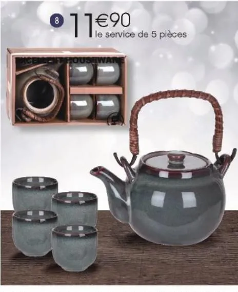 service à thé avec accessoires