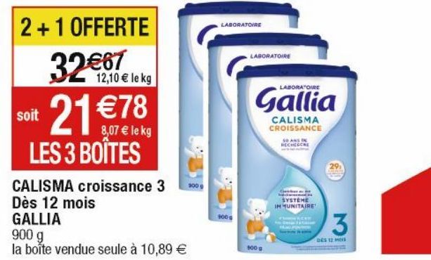 lait de croissance Gallia