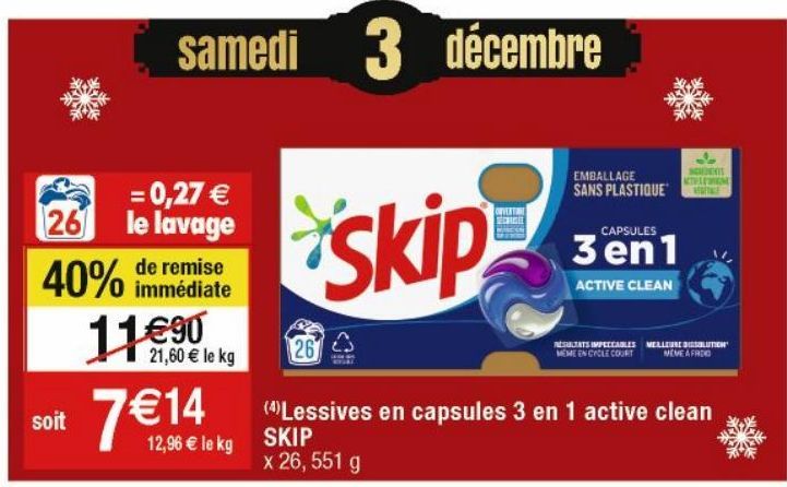 lessive en capsules Skip