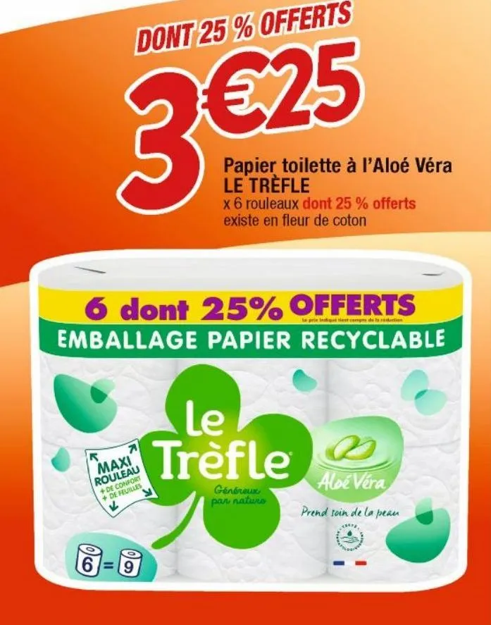 papier toilette le trèfle