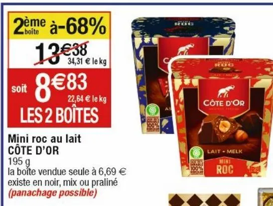 chocolat au lait côte d'or