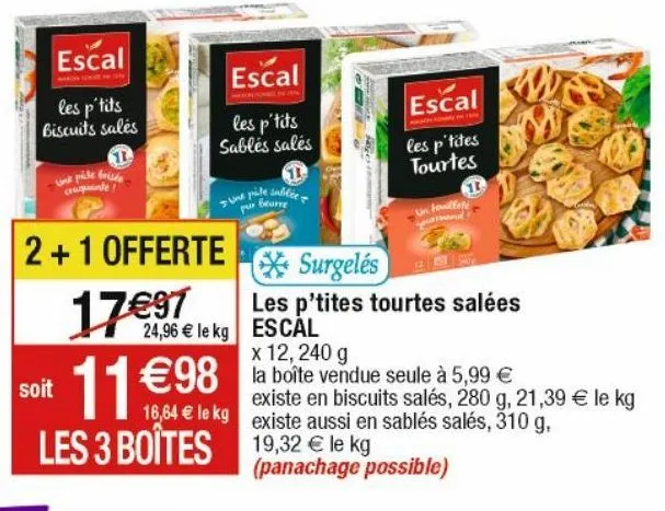 tourtes escal