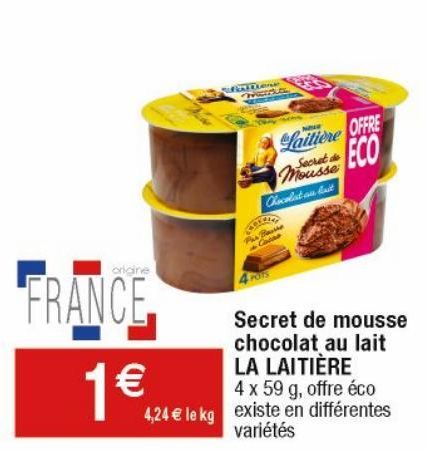 mousse au chocolat La Laitière