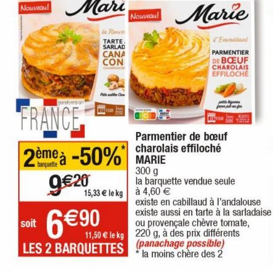 Parmentier de bœuf charolais effiloché Marie