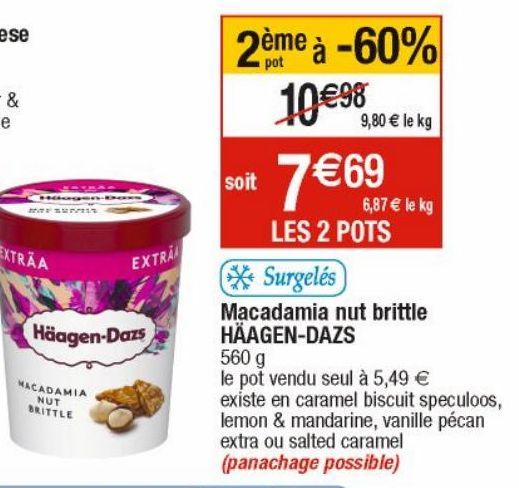 Macadamia nut brittle HAAGEN-DAZS
