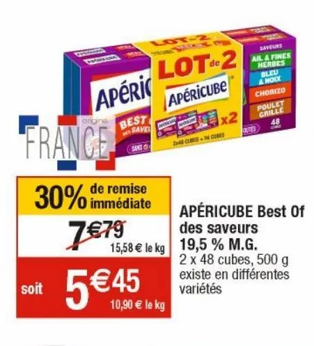 apéricube best of des saveurs 19.5% m.g