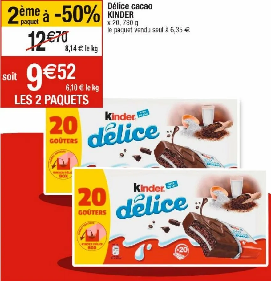 délice cacao kinder 