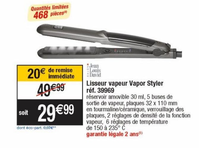 Lisseur vapeur Vapor Styler réf.39969