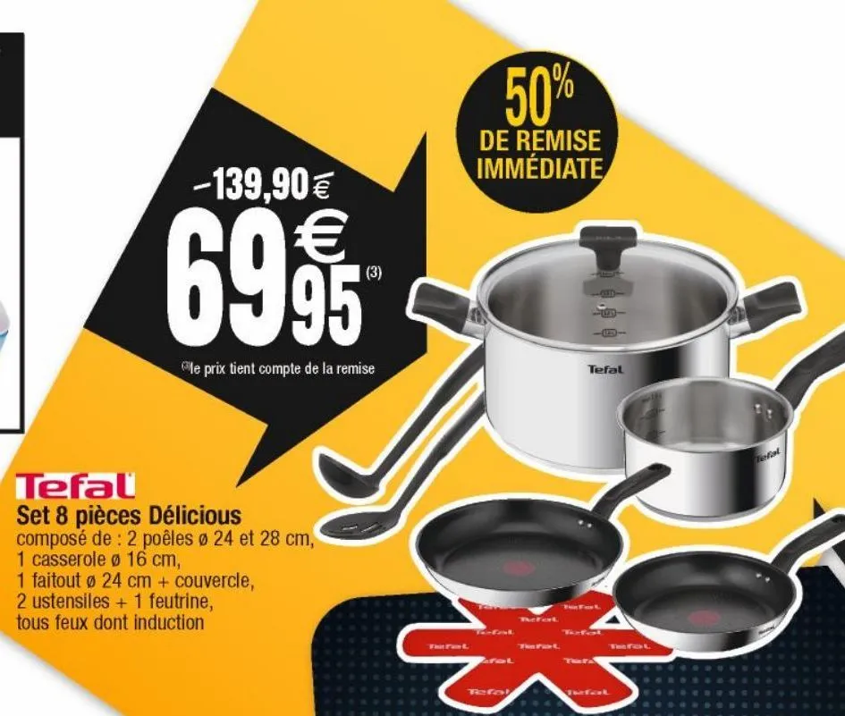 tefal set 8 pièces délicious 