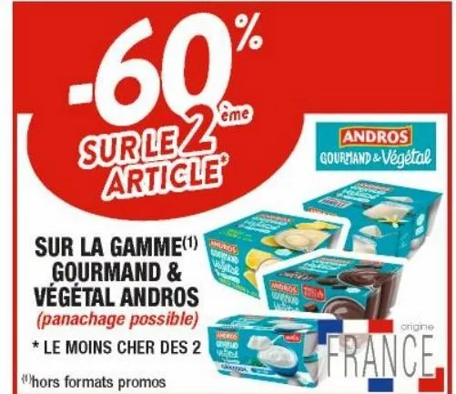 la gamme gourmand et vegetal andros