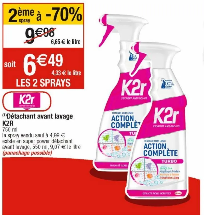 détachant avant lavage k2r