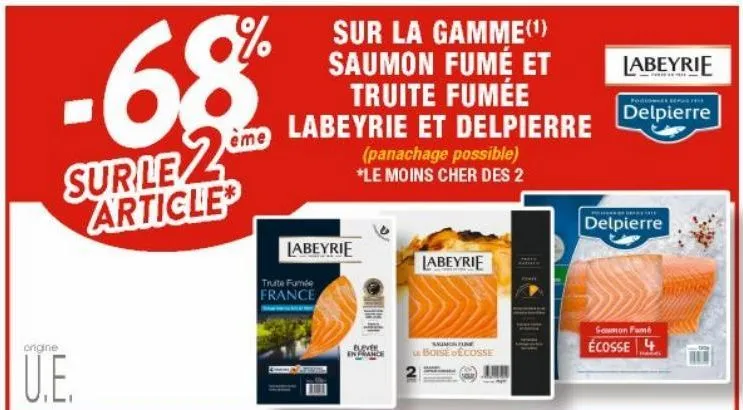 la gamme saumon fumé et truite fumée labeyrie et delpierre 