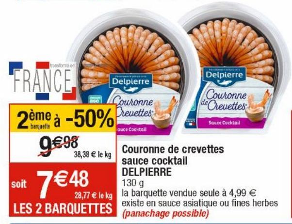 Couronne de crevettes sauce coctail DELPIERRE