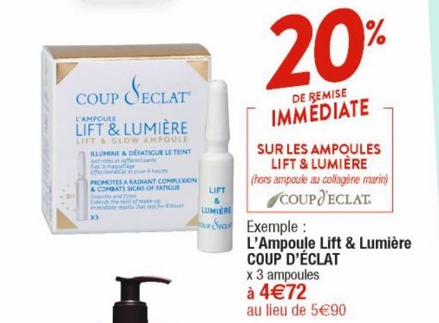 L'Ampoule Lift Lumière COUP D'ECLAT 