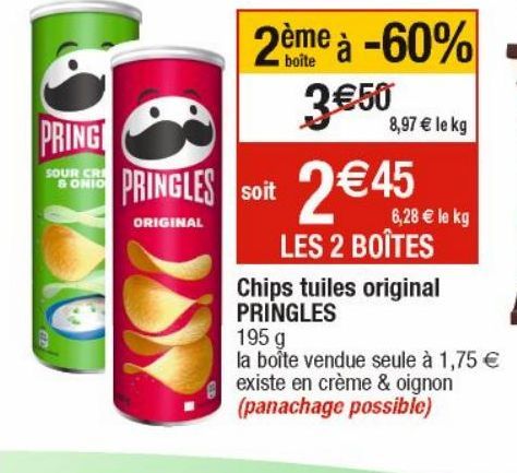 Chips tuiles original PRINGLES