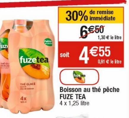 Boissons au thé pêche FUSETEA