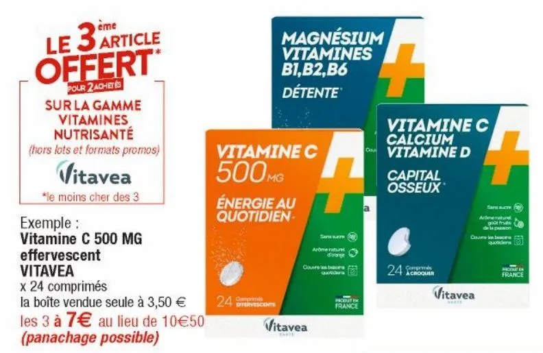 vitamine c 500 mg effervescent vitavea 