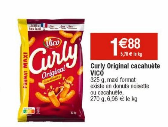 Curly Original cacahuète VICO