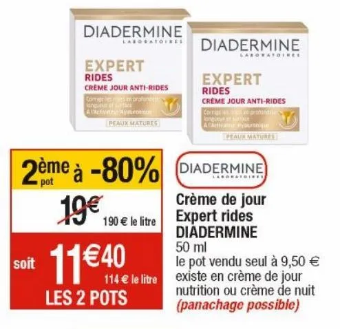 crème de jour expert rides diademine 