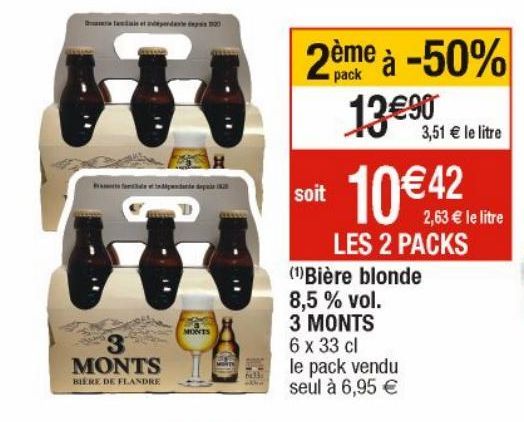 Bière blonde 8.50% Vol3 MONTS