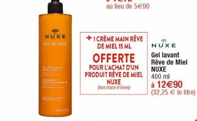 Gel lavant Rêve de Miel NUXE 