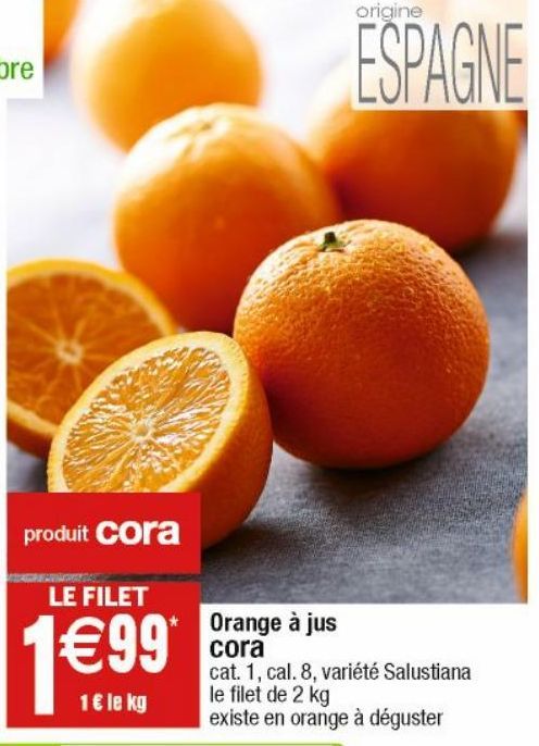 oranges pour jus Cora