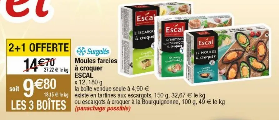 moules farcies escal