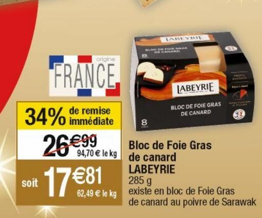 foie gras de canard Labeyrie