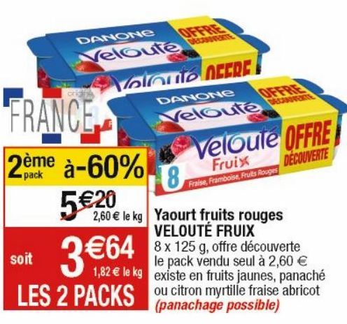 yaourt aux fruits Danone