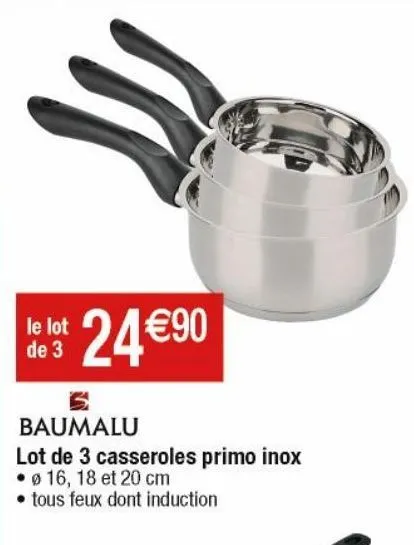 casseroles baumalu