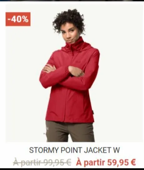 -40%  stormy point jacket w à partir 99,95 € à partir 59,95 €  