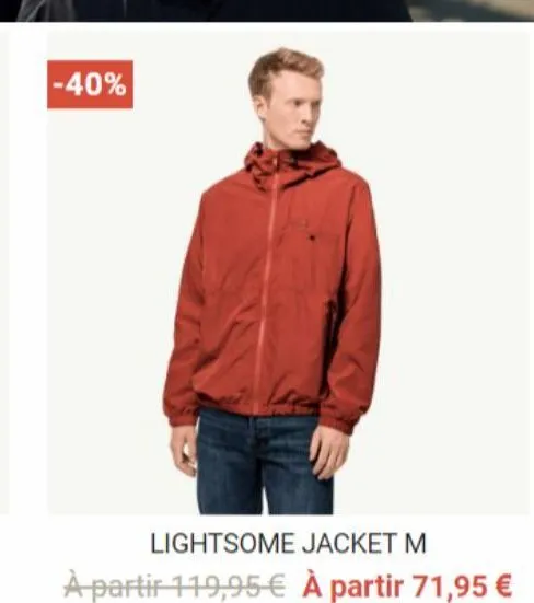 -40%  lightsome jacket m  à partir 119,95 € à partir 71,95 € 