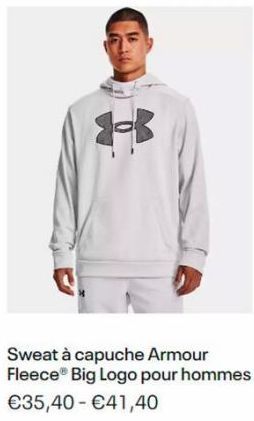 8  Sweat à capuche Armour Fleece Big Logo pour hommes €35,40-€41,40 