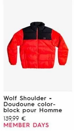 wolf shoulder - doudoune color-block pour homme  139,99 €  member days 