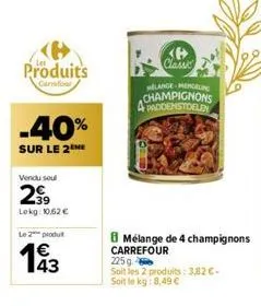 champignons carrefour