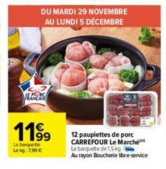 paupiettes de porc Carrefour