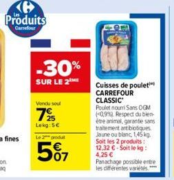 cuisses de poulet Carrefour