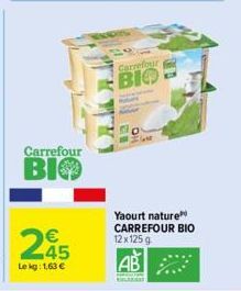 yaourt nature Carrefour