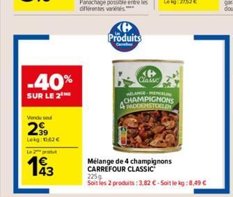 champignons Carrefour