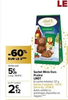 sachet lindt