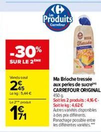 brioche tressée Carrefour