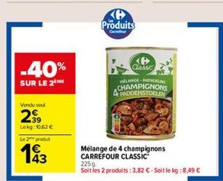 champignons Carrefour