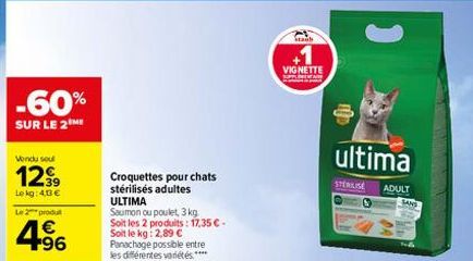 croquettes pour chats Ultima