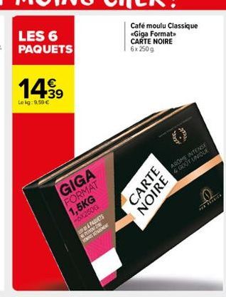 café moulu Carte noire