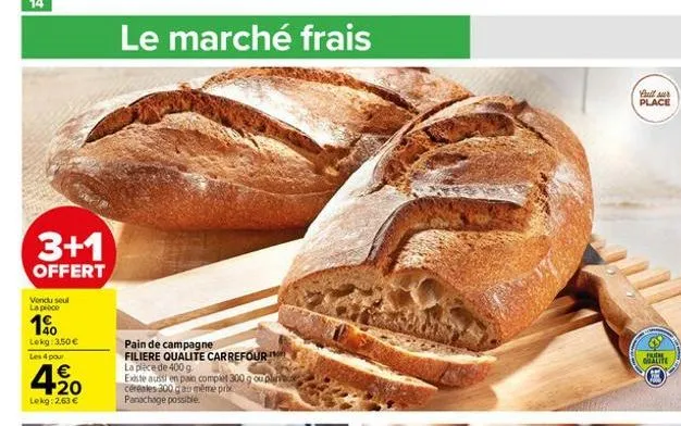 pain de campagne carrefour