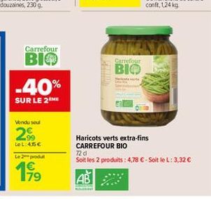 haricots verts Carrefour